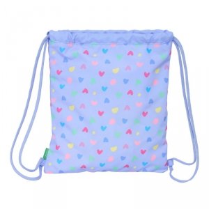 Worek na buty ze sznurkami Benetton Lila Liliowy 35 x 40 x 1 cm