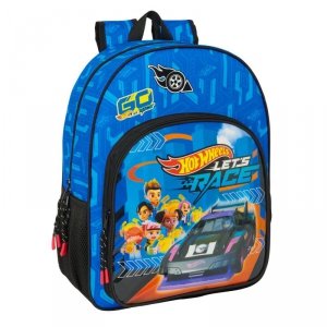 Plecak szkolny Hot Wheels Let's race Niebieski Czarny 33 x 42 x 14 cm