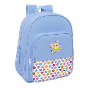 Plecak szkolny Smiley Joyful Niebieski Wielokolorowy 32 x 38 x 12 cm