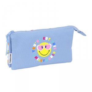 Piórnik Smiley Joyful Wielokolorowy Jasnoniebieski 22 x 12 x 3 cm