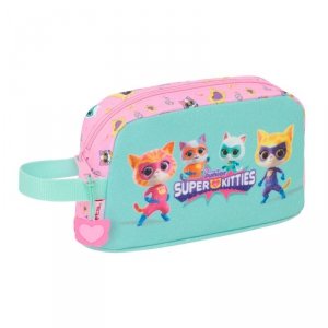 Piórnik SuperKitties Różowy Turkusowy 21,5 x 12 x 6,5 cm