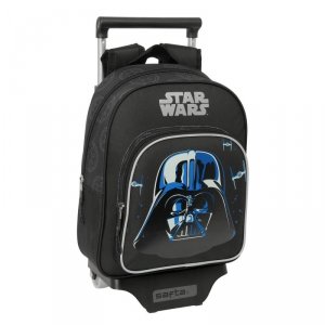 Torba szkolna z kółkami Star Wars Rebellion Czarny 27 x 33 x 10 cm
