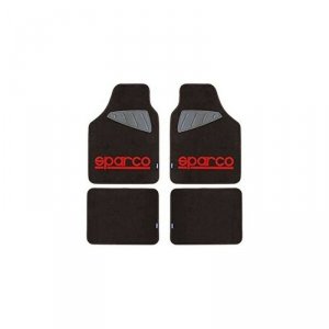 Zestaw Dywaników do Samochodu Sparco SPC1903 Uniwersalny Czarny/Czerwony (4 pcs)