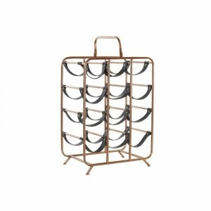 Stojak na Butelki DKD Home Decor 37 x 23,5 x 54 cm Metal Miedź Poliuretan