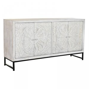 Kredens DKD Home Decor   Biały Metal Drewno mango 150 x 38 x 80 cm