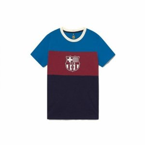 Koszulka piłkarska męska z krótkim rękawem F.C. Barcelona Niebieski