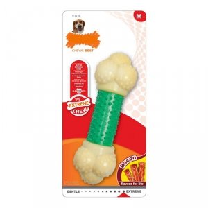 Gryzak dla psa Nylabone Extreme Chew Double Action Bacon Mięta 2 w 1 Gumowy Rozmiar S Nylon