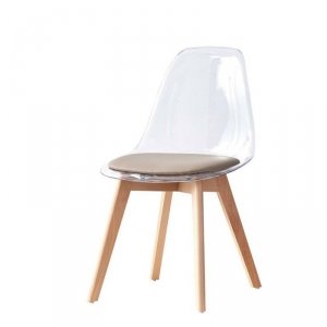 Krzesło do Jadalni DKD Home Decor Beżowy Drewno Poliwęglany 54 x 47 x 81 cm