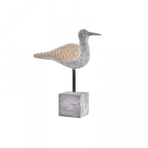 Figurka Dekoracyjna DKD Home Decor Szary Naturalny Ptak Śródziemnomorski 23 x 9 x 26,7 cm