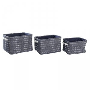 zestaw koszyków DKD Home Decor 38 x 28 x 25 cm Poliester