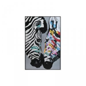 Obraz DKD Home Decor Zebra 80 x 3 x 120 cm Nowoczesny