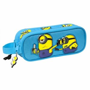 Piórnik Podwójny Minions Minionstatic Niebieski (21 x 8 x 6 cm)