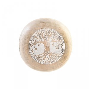 Figurka Dekoracyjna DKD Home Decor Biały Naturalny Drzewo Sowa Wytrawianie 13 x 13 x 13 cm