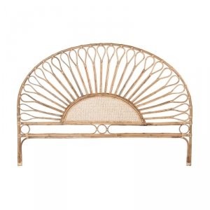Zagłówek do łóżka DKD Home Decor Naturalny Słonecznik Drewno Rattan 178 x 4 x 90 cm 178 x 4 x 127 cm