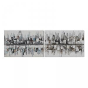 Obraz DKD Home Decor 120 x 2,8 x 80 cm Abstrakcyjny Loft (2 Sztuk)