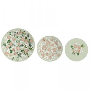 Płaski Talerz DKD Home Decor Porcelana Tradycyjny 27 x 27 x 3 cm 18 Części