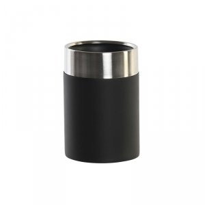 Stojak na szczoteczki do zębów DKD Home Decor Czarny Srebrzysty Żywica Stal nierdzewna 7 x 7 x 10,5 cm (12 Sztuk)