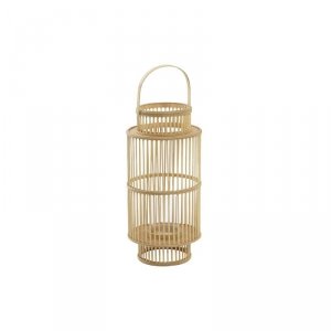 Świeczniki DKD Home Decor Szkło Bambus (26 x 26 x 69 cm)