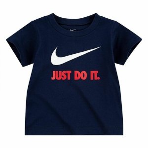 Koszulka z krótkim rękawem dla dzieci Nike Swoosh Granatowy