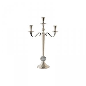 Świecznik DKD Home Decor 30 x 12 x 46 cm Srebrzysty Aluminium Chromowanie