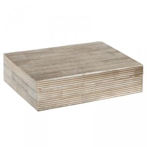 Pudełko na biżuterię DKD Home Decor 20,5 x 13 x 5,5 cm Krem Kość Żywica
