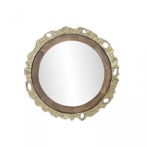 Lustro ścienne DKD Home Decor Brązowy Złoty 78,5 x 2,5 x 78,5 cm