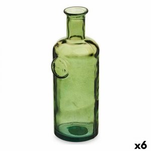 Butelka Stamp Kolor Zielony 11,7 x 33,5 x 11,7 cm Dekoracja (6 Sztuk)
