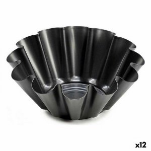 Forma na Flan Kinvara 83009 Ciemny szary Stal 23 x 8,2 x 23 cm (12 Sztuk)