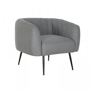 Fotel DKD Home Decor Czarny Szary Piana Drewno Metal 81 x 75 x 73 cm