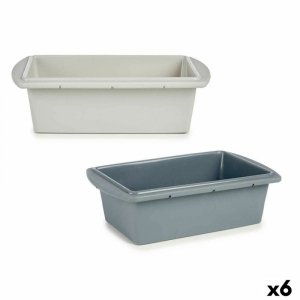Forma do Wyrobów Cukierniczych Kinvara HH038 Jasnoszary Ciemny szary Silikon 1,5 L 16 x 7 x 27,5 cm Herbatnik (6 Sztuk)