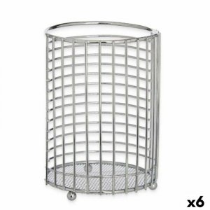 Pojemnik na przybory kuchenne Kinvara CN-W7728-2 CHROME Metal 12 x 16 x 12 cm (6 Sztuk)