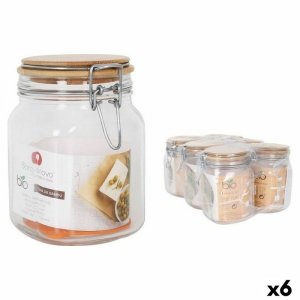 Soik Borgonovo Primizie Zamknięcie uszczelniające Bambus 1L 10,5 x 10,5 x 15,5 cm (6 Sztuk)