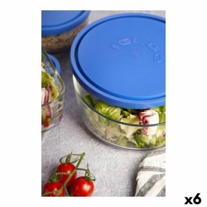 Pojemnik na Lunch Borgonovo Igloo Niebieski 2,2 L (6 Sztuk) (Ø 22cm)