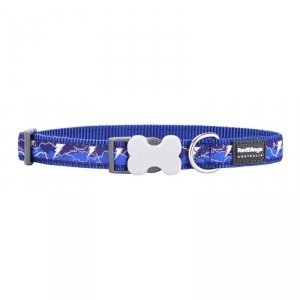 Obroża dla psa Red Dingo STYLE LIGHTNING Granatowy 41-63 cm