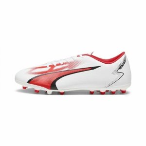 Buty sportowe dla dorosłych do gry w piłkę Puma Ultra Play MG Biały Czerwony