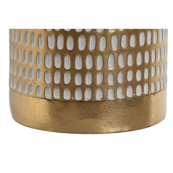 Wazon Home ESPRIT Biały Złoty Metal Nowoczesny 14,5 X 14,5 X 82 cm