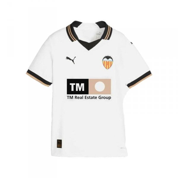 Koszulka Piłkarska z Krótkim Rękawem Dziecięca Puma Valencia.C.F Biały