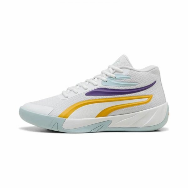 Obuwie Koszykarskie dla Dorosłych Puma Court Pro Biały Żółty