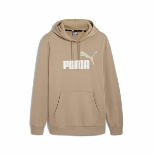 Bluza z kapturem Męska Puma Essentials+ 2 Col Big Logo Fl Brązowy