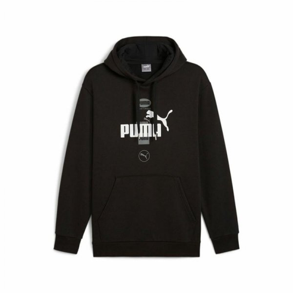 Bluza z kapturem Męska Puma Puma Power Graphic Czarny