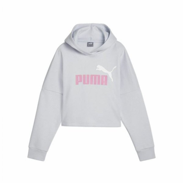 Bluza z Kapturem dla Dziewczynki Puma Ess Logo Cropped Hoodie G