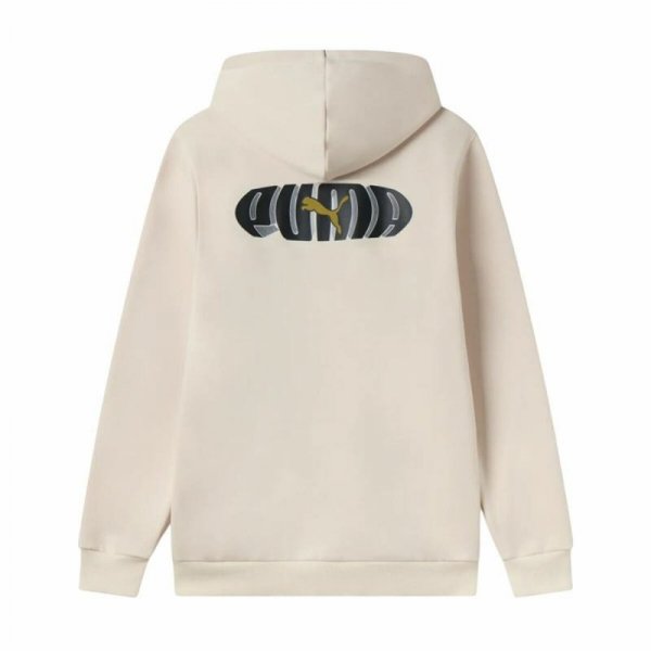 Bluza z kapturem Męska Puma Essentials+ Graphic Hoodie Fz Beżowy