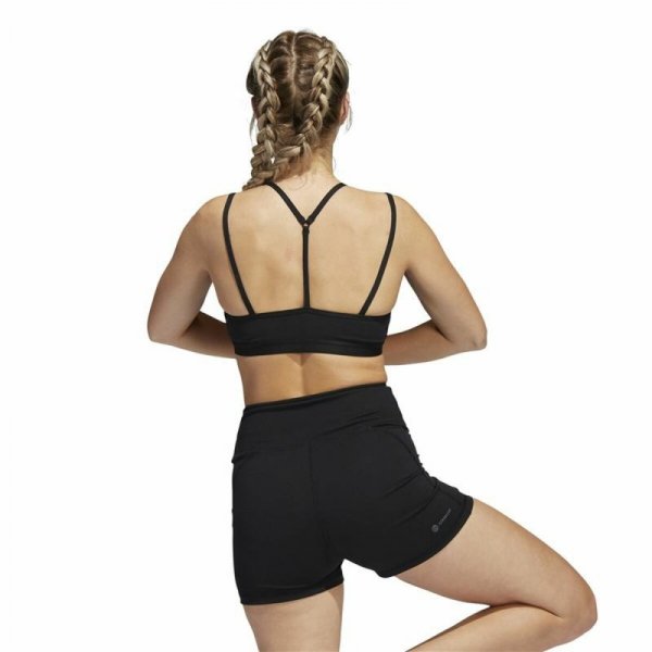 Stanik Sportowy Adidas Yo Ess Ls Czarny