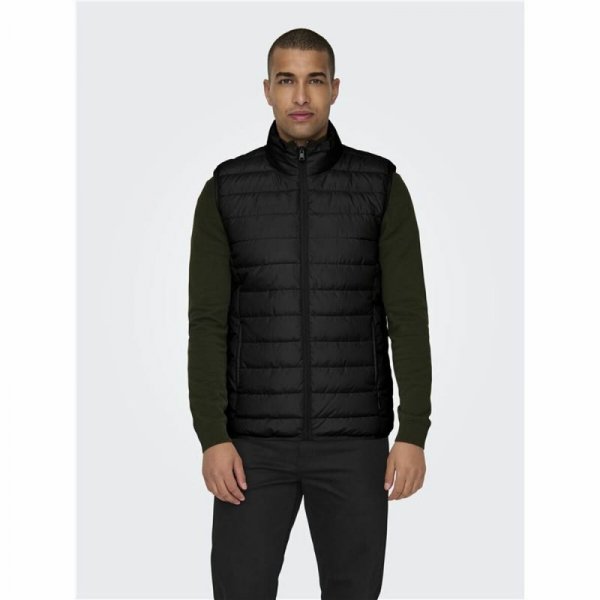 Kamizelka sportowa dla mężczyzn Only & Sons brody Quilt Czarny
