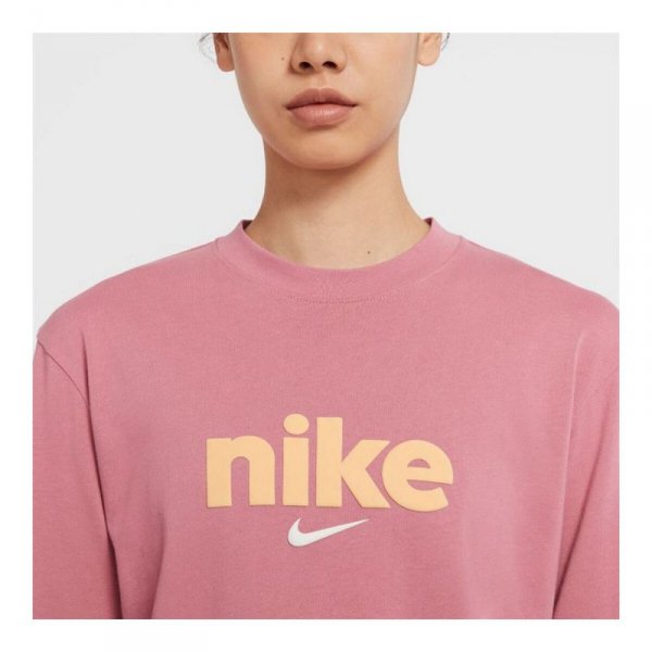 T-shirt damski z długim rękawem Nike Crew Różowy