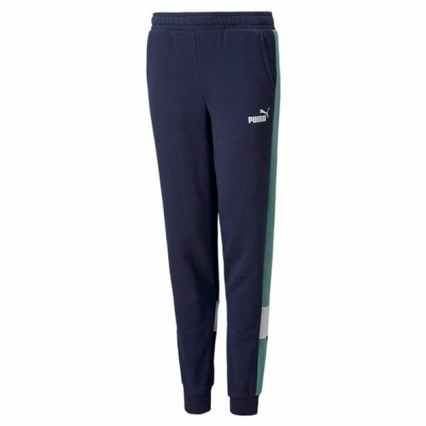 Spodnie dresowe dla dzieci Puma Essential+ Colorblock B Ciemnoniebieski