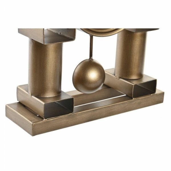 Stolné hodiny DKD Home Decor 25 x 8 x 31 cm Szkło Czarny Złoty Żelazo Tradycyjny