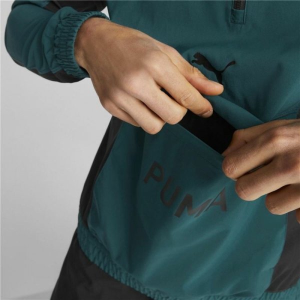 Bluza bez kaptura Męska Puma Fit Woven Training Kolor Zielony
