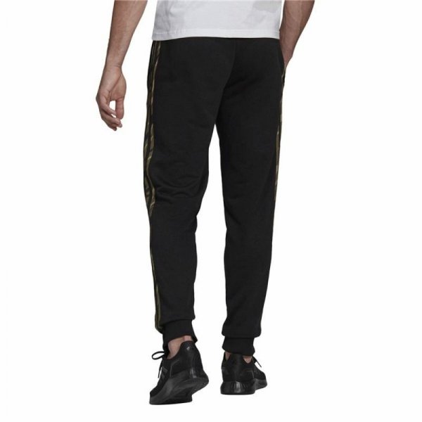Długie Spodnie Dresowe Adidas Essentials Camo Print Czarny Mężczyzna