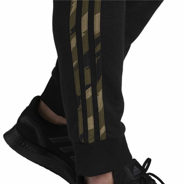 Długie Spodnie Dresowe Adidas Essentials Camo Print Czarny Mężczyzna